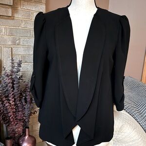 LOFT Open Front Waterfall Blazer - Black